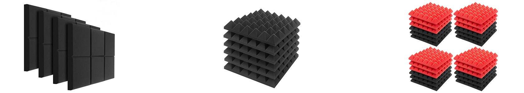 4 Pack Acoustic Foam Bass Trap Studio Foam 12 X 7 X 7 Soundproof Padding  Wall