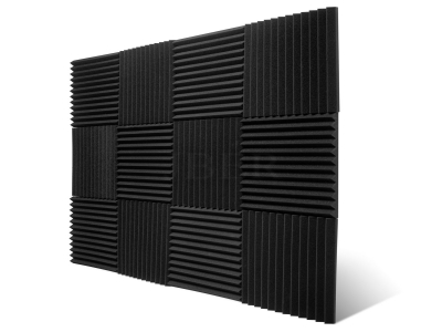 JBER 12 Pack Charcoal Acoustic Panels Studio Foam Wedges Fireproof Soundproof Padding Wall Panels 1