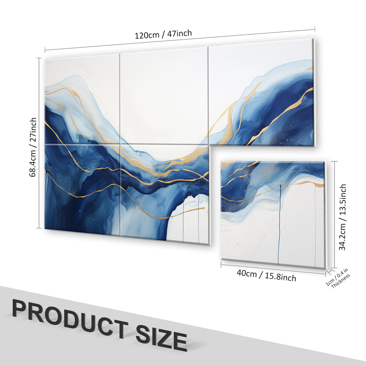 JBER Art Acoustic Panels 6 Pack Self-Adhesive（Series 2）