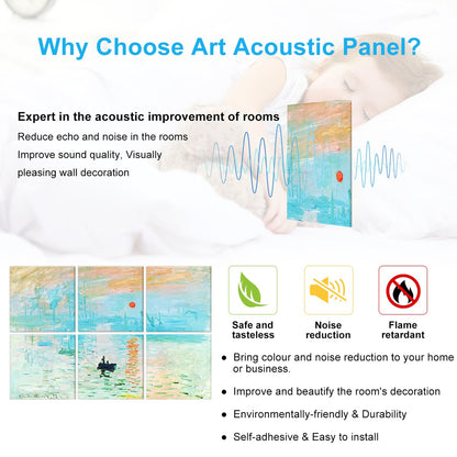 JBER Art Acoustic Panels 6 Pack Self Adhesive（Series 1）