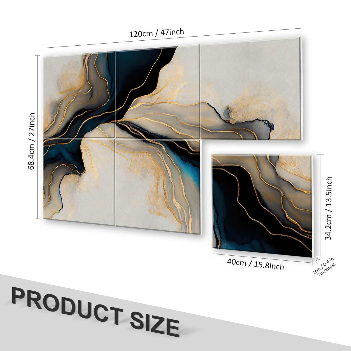 JBER Art Acoustic Panels 6 Pack Self-Adhesive（Series 3）