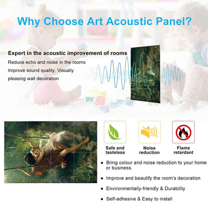 JBER Art Acoustic Panels 8 Pack Self-Adhesive