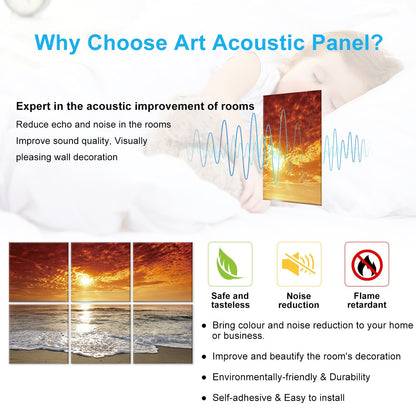 JBER Art Acoustic Panels 6 Pack Self-Adhesive（Series 2）