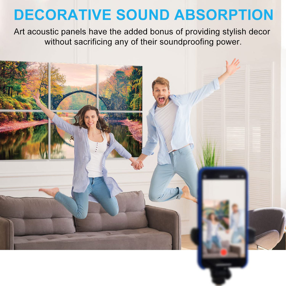 JBER Art Acoustic Panels 6 Pack Self Adhesive（Series 1）