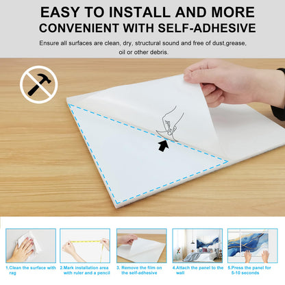 JBER Art Acoustic Panels 6 Pack Self-Adhesive（Series 2）