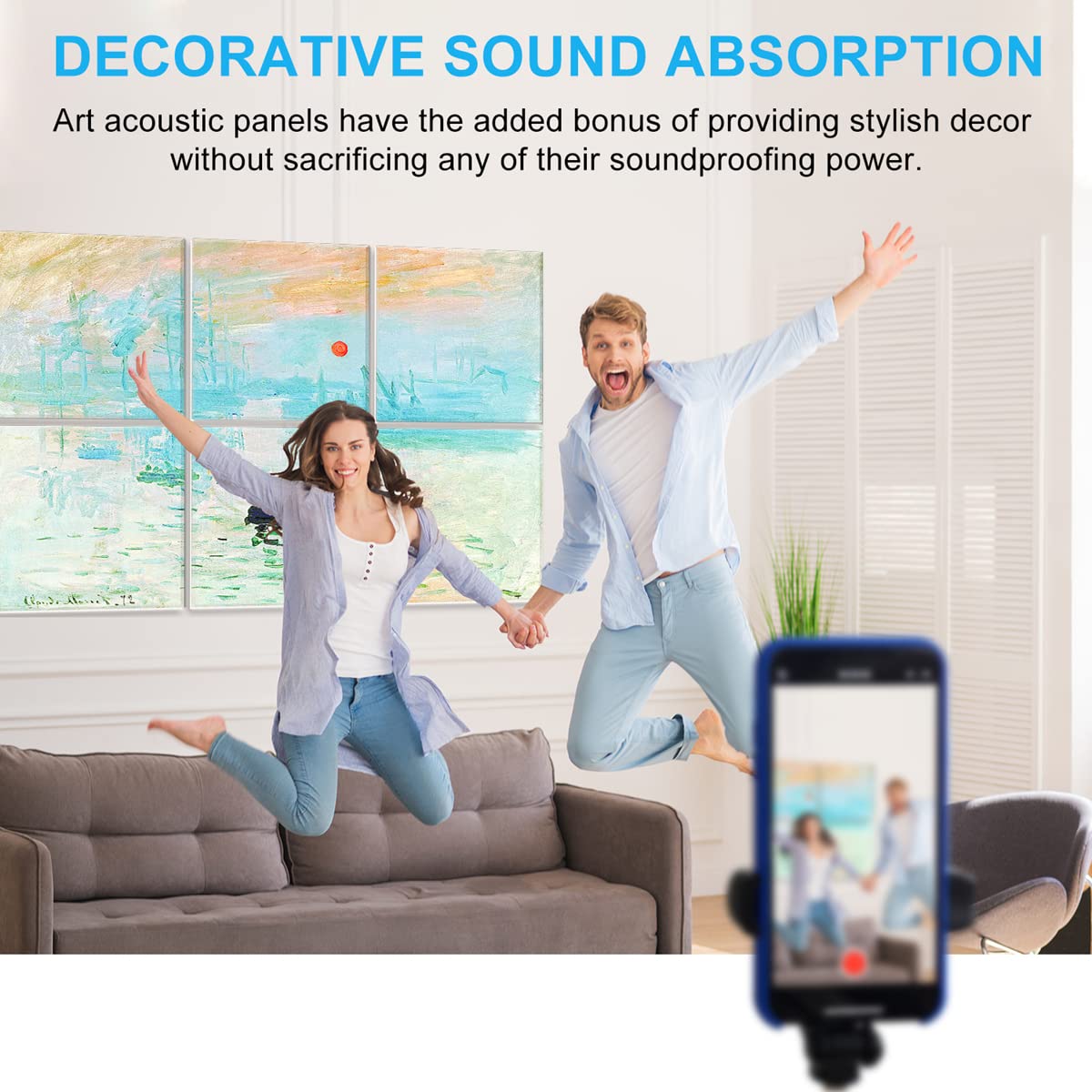 JBER Art Acoustic Panels 6 Pack Self Adhesive（Series 1）