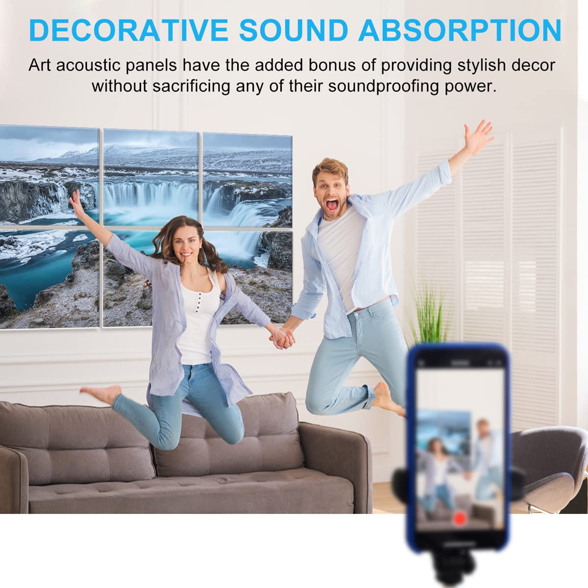 JBER Art Acoustic Panels 6 Pack Self Adhesive（Series 1）