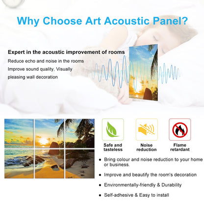 JBER Art Acoustic Panels 6 Pack Self-Adhesive（Series 2）