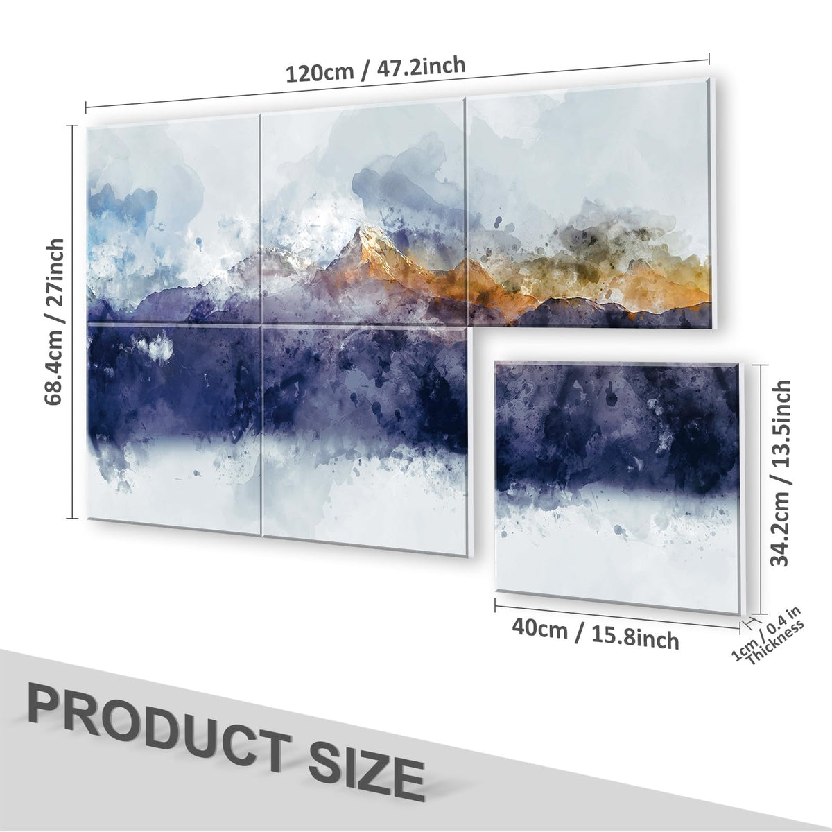 JBER Art Acoustic Panels 6 Pack Self-Adhesive（Series 2）