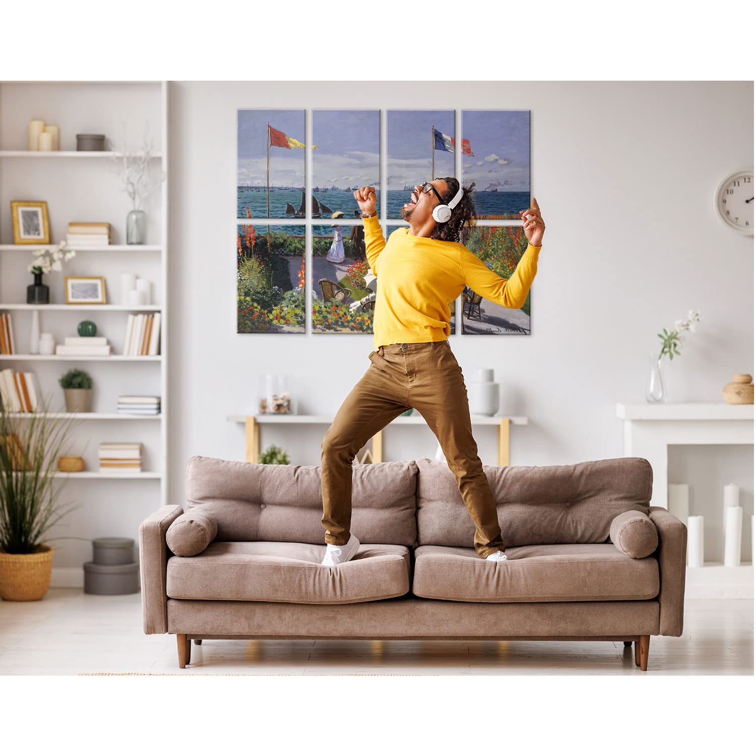 JBER Art Acoustic Panels 8 Pack Self-Adhesive