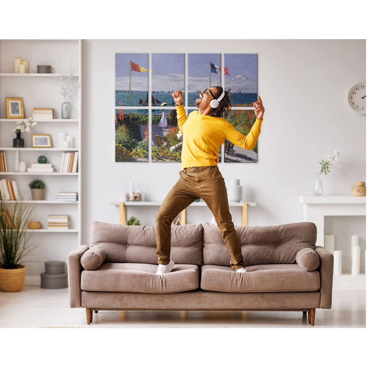 JBER Art Acoustic Panels 8 Pack Self-Adhesive