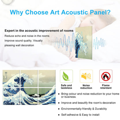 JBER Art Acoustic Panels 6 Pack Self Adhesive（Series 1）