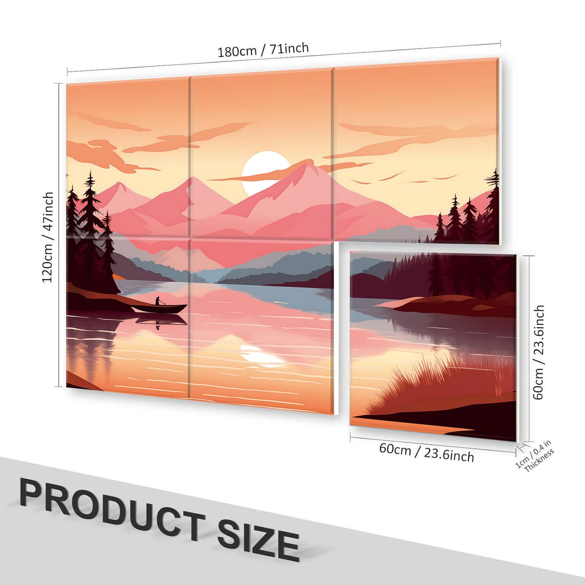 JBER Art Acoustic Panels 6 Pack Self-Adhesive（Series 3）