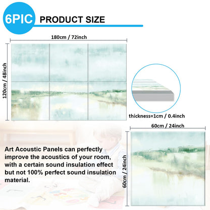 JBER Art Acoustic Panels 6 Pack Self-Adhesive（Series 2）