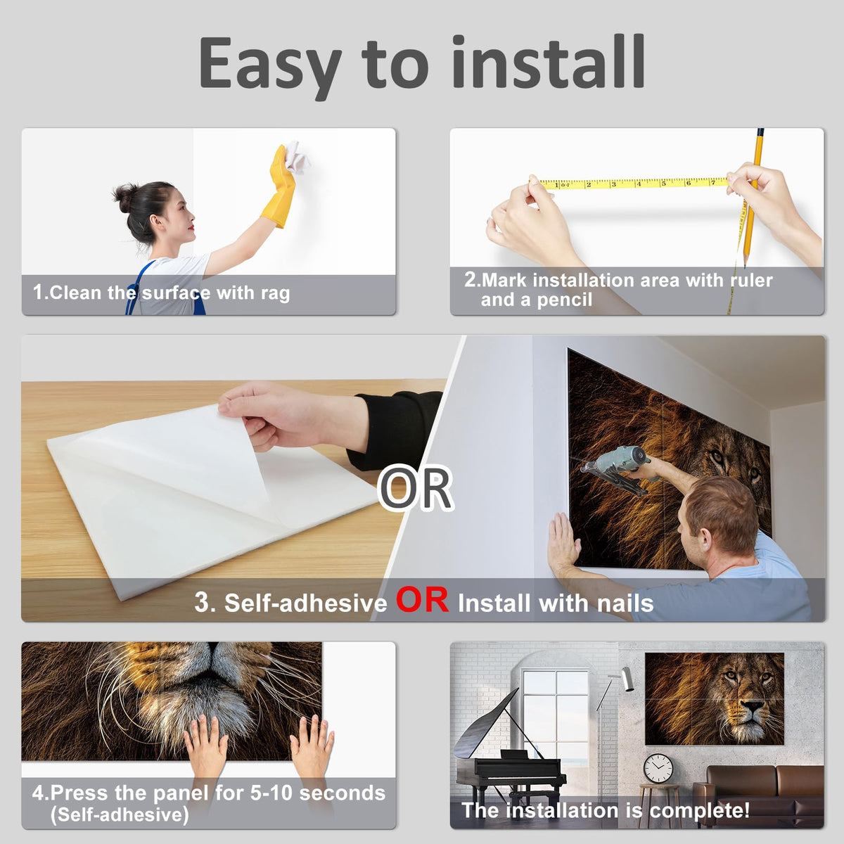 JBER Art Acoustic Panels 6 Pack Self-Adhesive（Series 4）