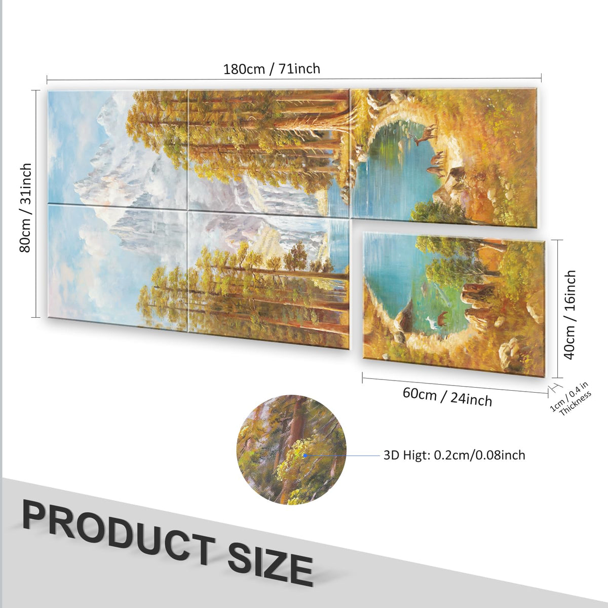 JBER Art Acoustic Panels 6 Pack Self Adhesive（Series 1）