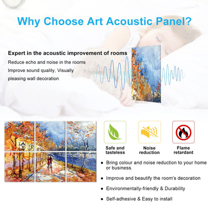 JBER Art Acoustic Panels 6 Pack Self-Adhesive（Series 2）