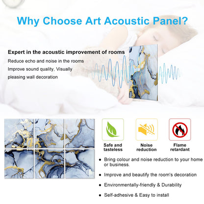JBER Art Acoustic Panels 6 Pack Self-Adhesive（Series 2）