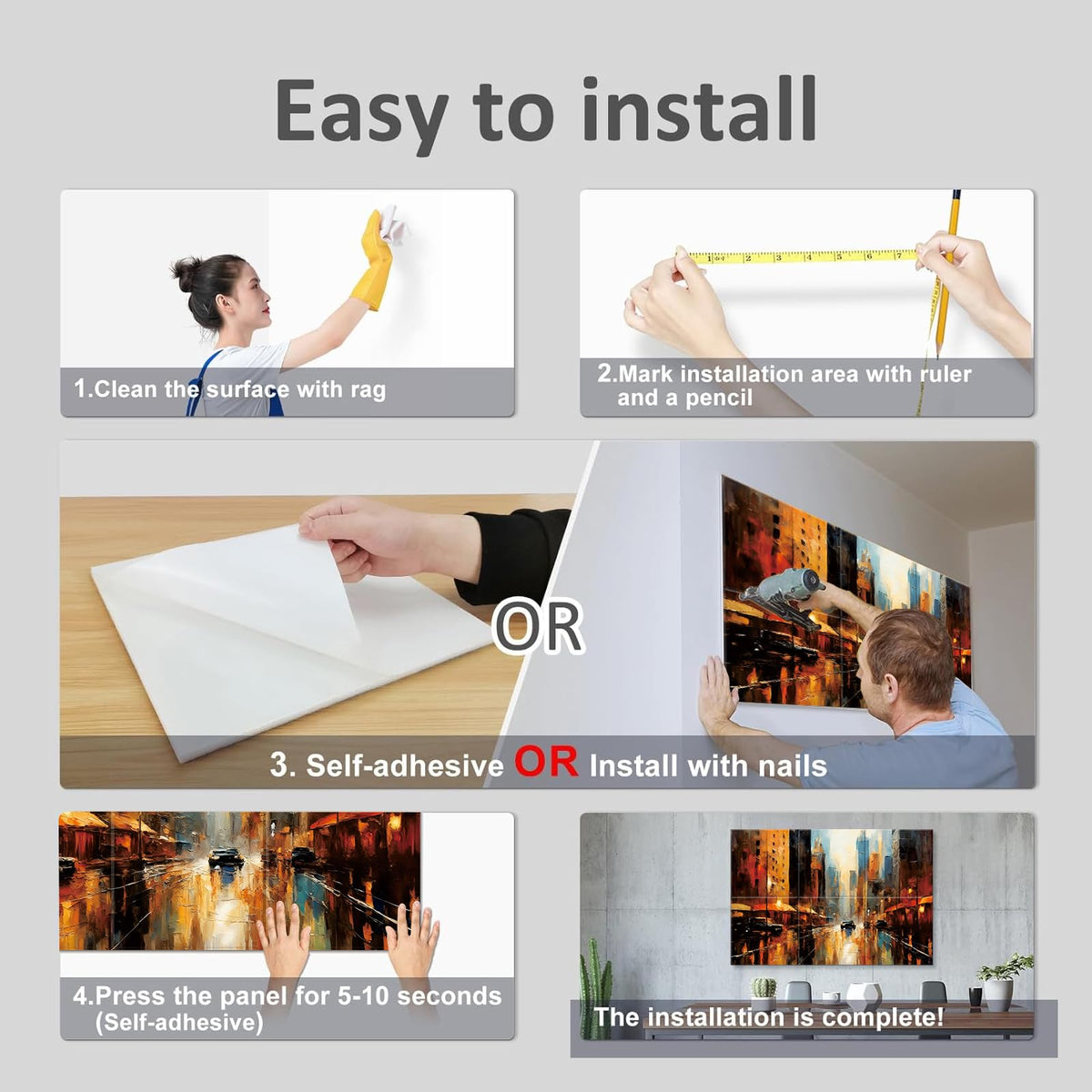 JBER Art Acoustic Panels 6 Pack Self-Adhesive（Series 3）