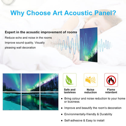 JBER Art Acoustic Panels 6 Pack Self-Adhesive（Series 2）