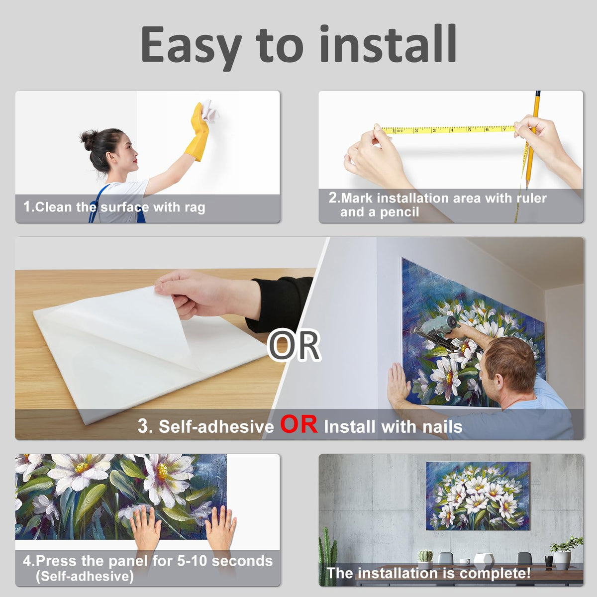 JBER Art Acoustic Panels 6 Pack Self-Adhesive（Series 5）