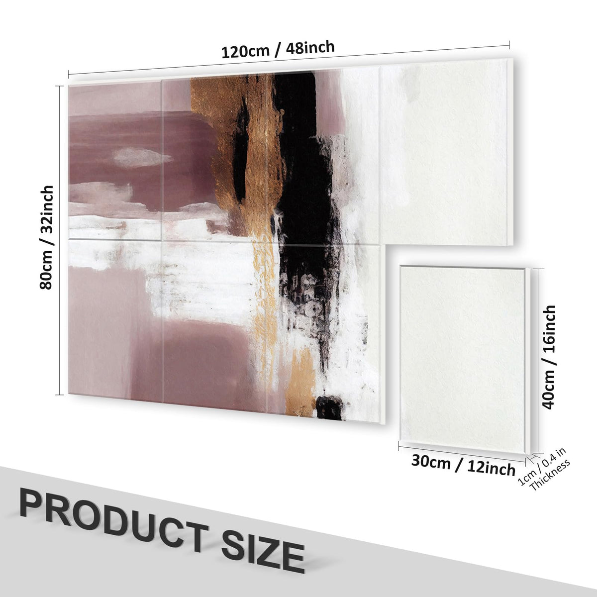 JBER Art Acoustic Panels 6 Pack Self-Adhesive（Series 6）