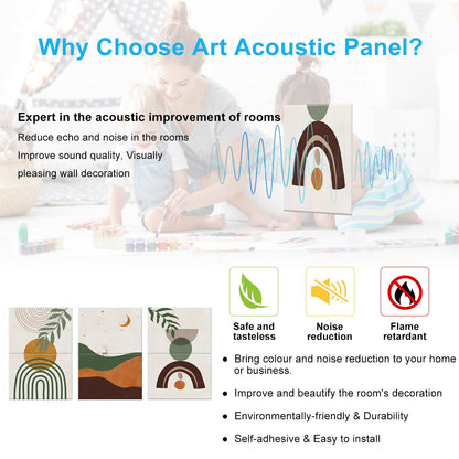 JBER Art Acoustic Panels 6 Pack Self-Adhesive（Series 2）