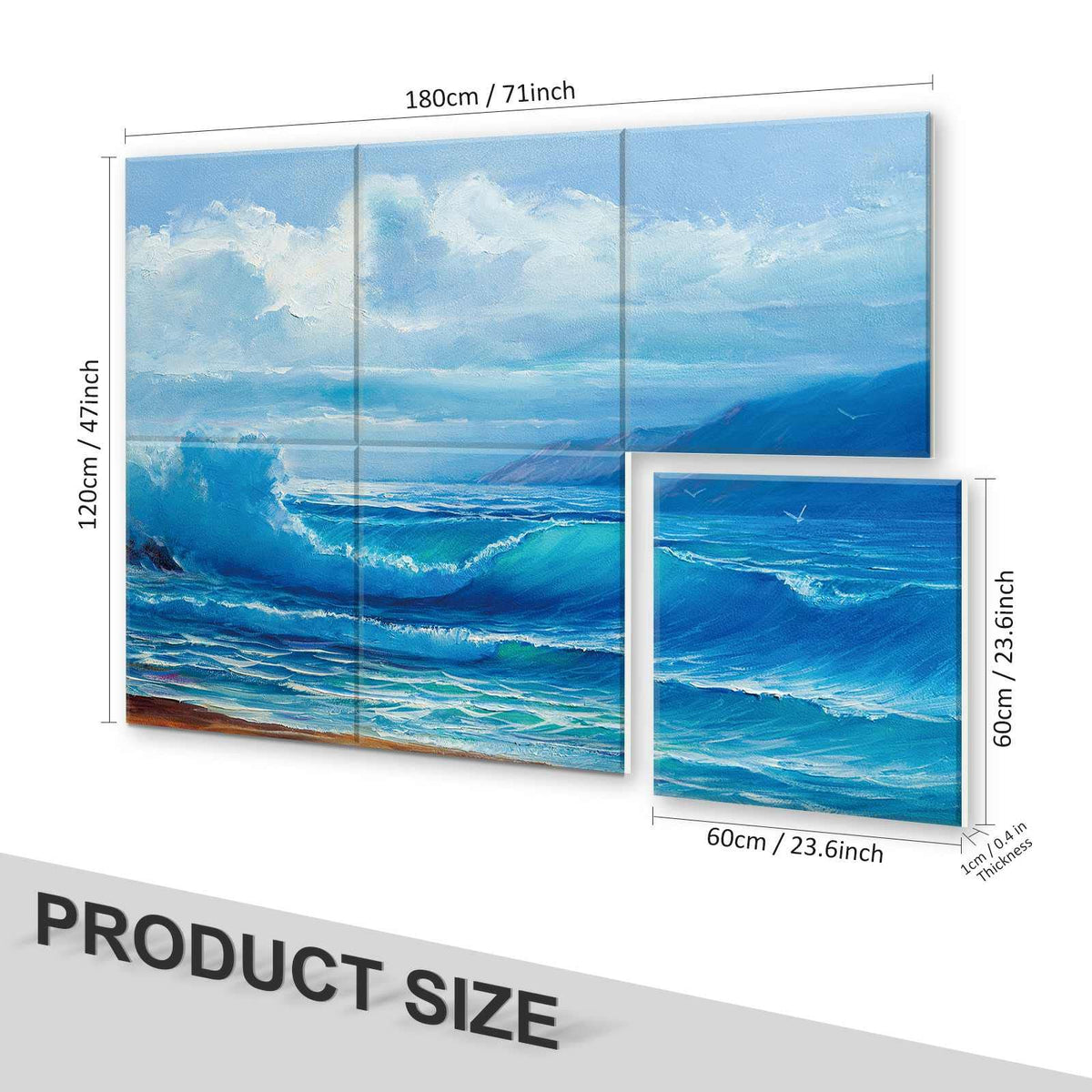 JBER Art Acoustic Panels 6 Pack Self-Adhesive（Series 3）