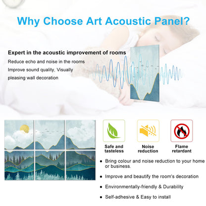 JBER Art Acoustic Panels 6 Pack Self-Adhesive（Series 2）