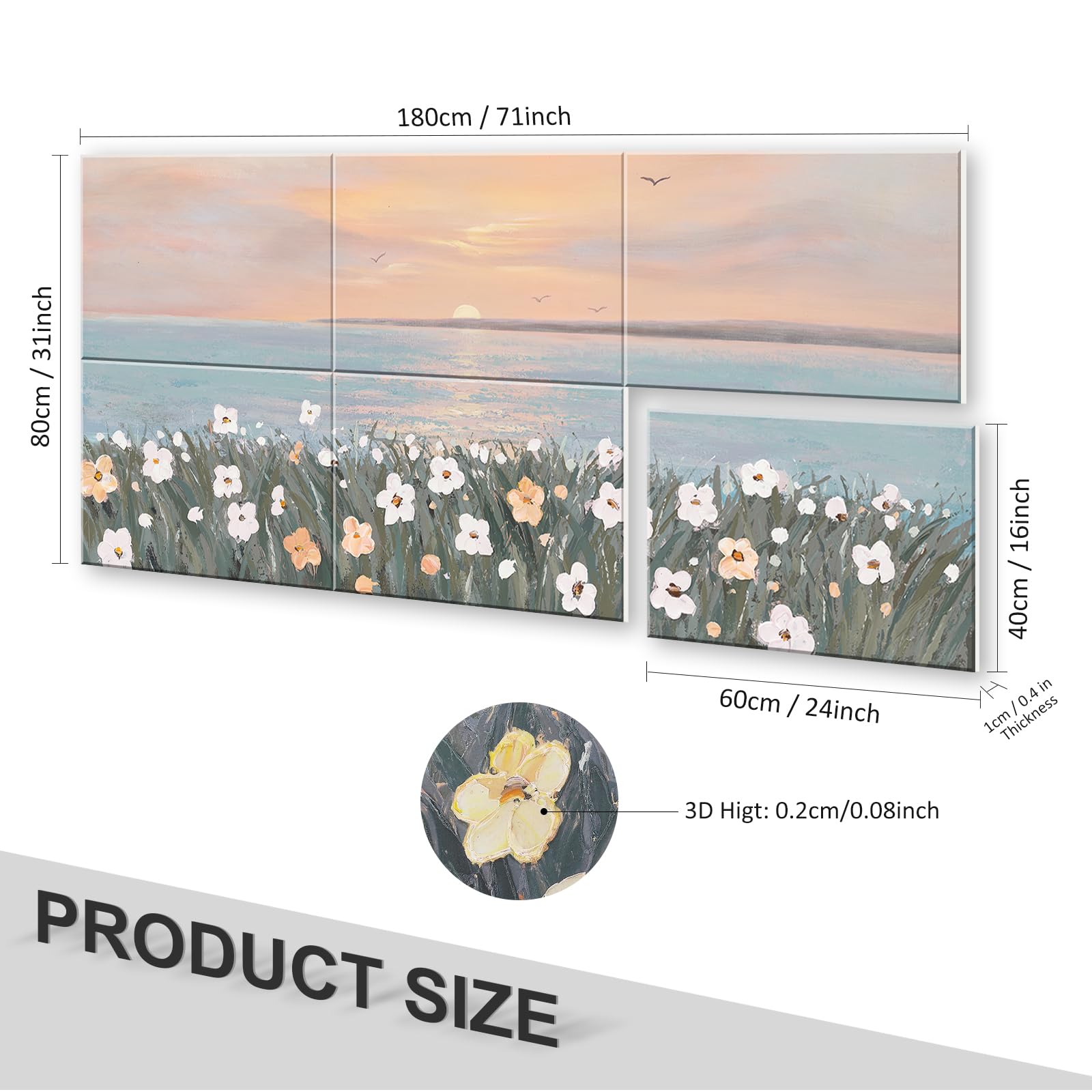 JBER Art Acoustic Panels 6 Pack Self Adhesive（Series 1）