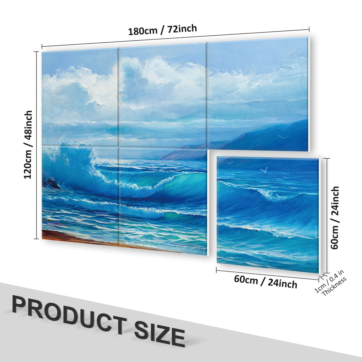 JBER Art Acoustic Panels 6 Pack Self-Adhesive（Series 6）
