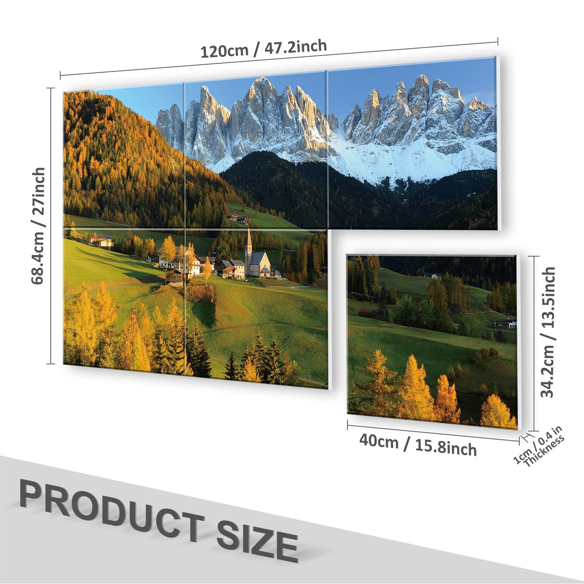 JBER Art Acoustic Panels 6 Pack Self-Adhesive（Series 4）