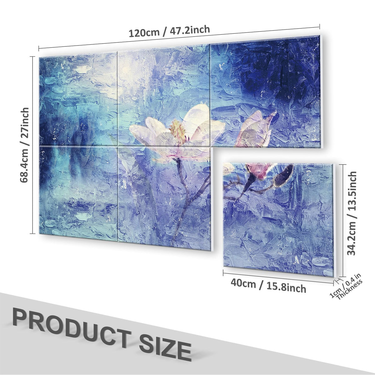 JBER Art Acoustic Panels 6 Pack Self-Adhesive（Series 5）