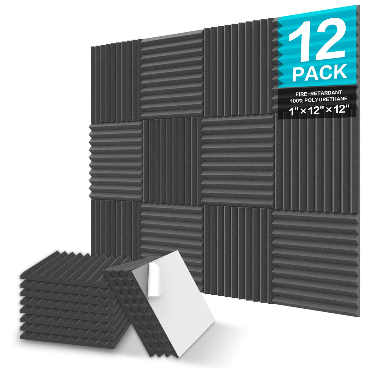 JBER Acoustic Foam Panels Wedge-shaped Self-Adhesive