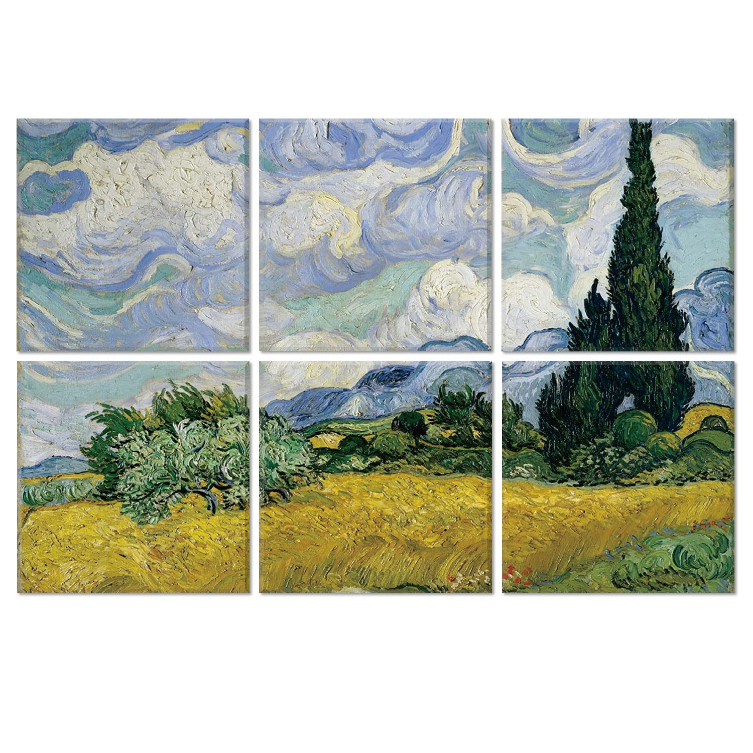 JBER Art Acoustic Panels 6 Pack Self Adhesive（Series 1）