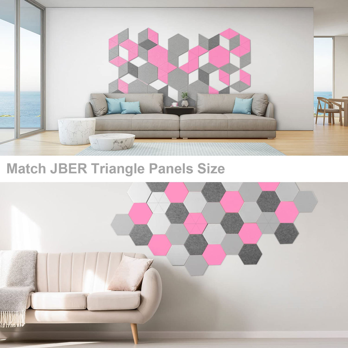 JBER Hexagon Acoustic Foam Panels