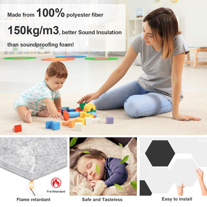 JBER Hexagon Acoustic Foam Panels