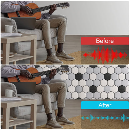 JBER Hexagon Acoustic Foam Panels
