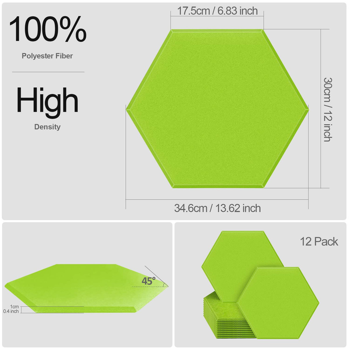 JBER Hexagon Acoustic Foam Panels