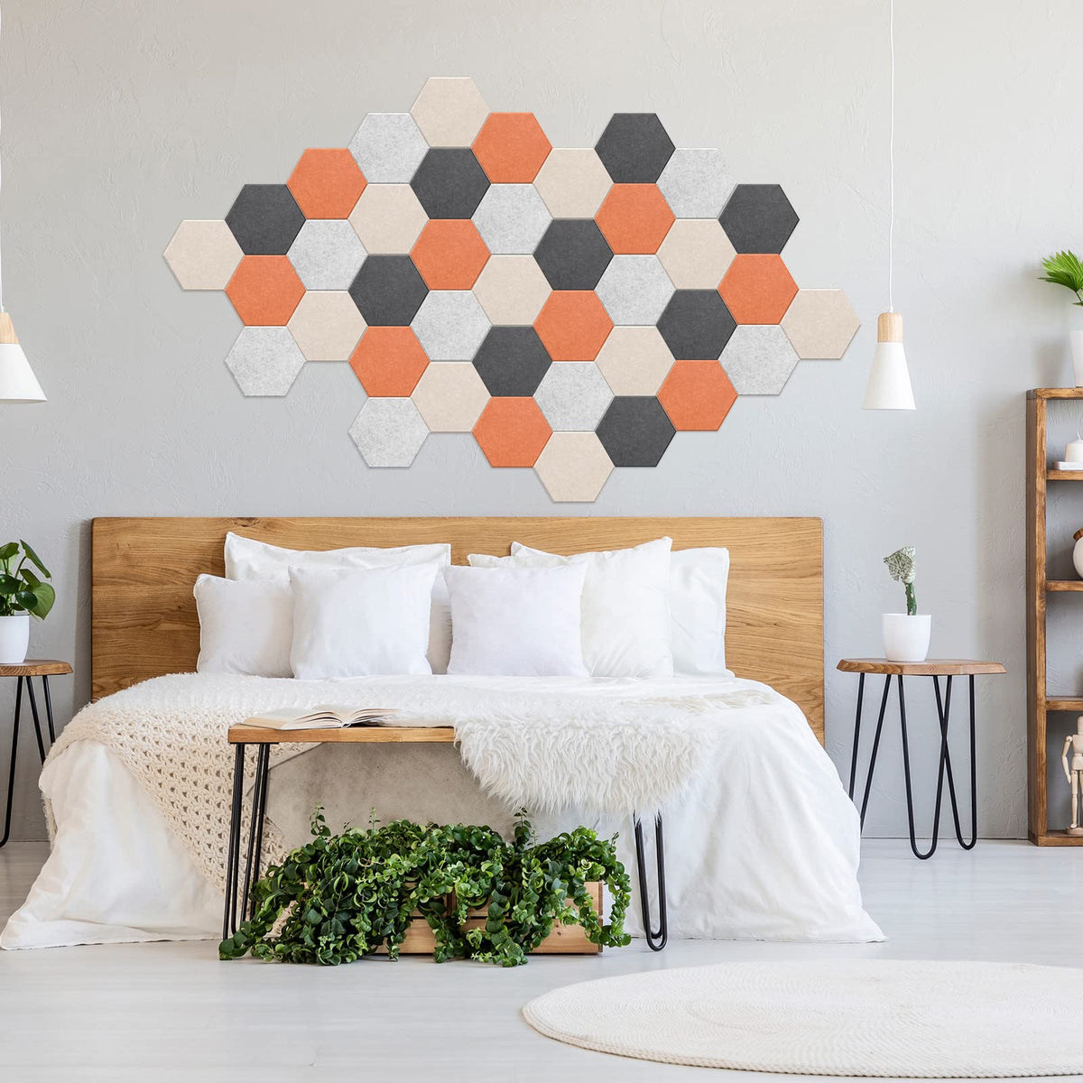 JBER Hexagon Acoustic Foam Panels Self-Adhesive