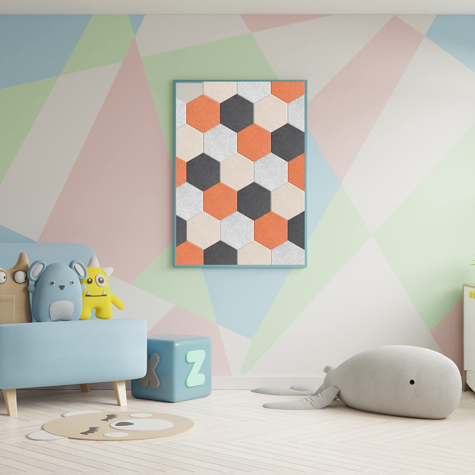 JBER Hexagon Acoustic Foam Panels Self-Adhesive