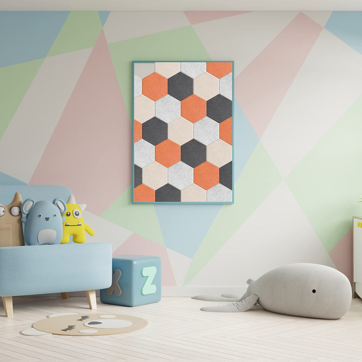 JBER Hexagon Acoustic Foam Panels Self-Adhesive