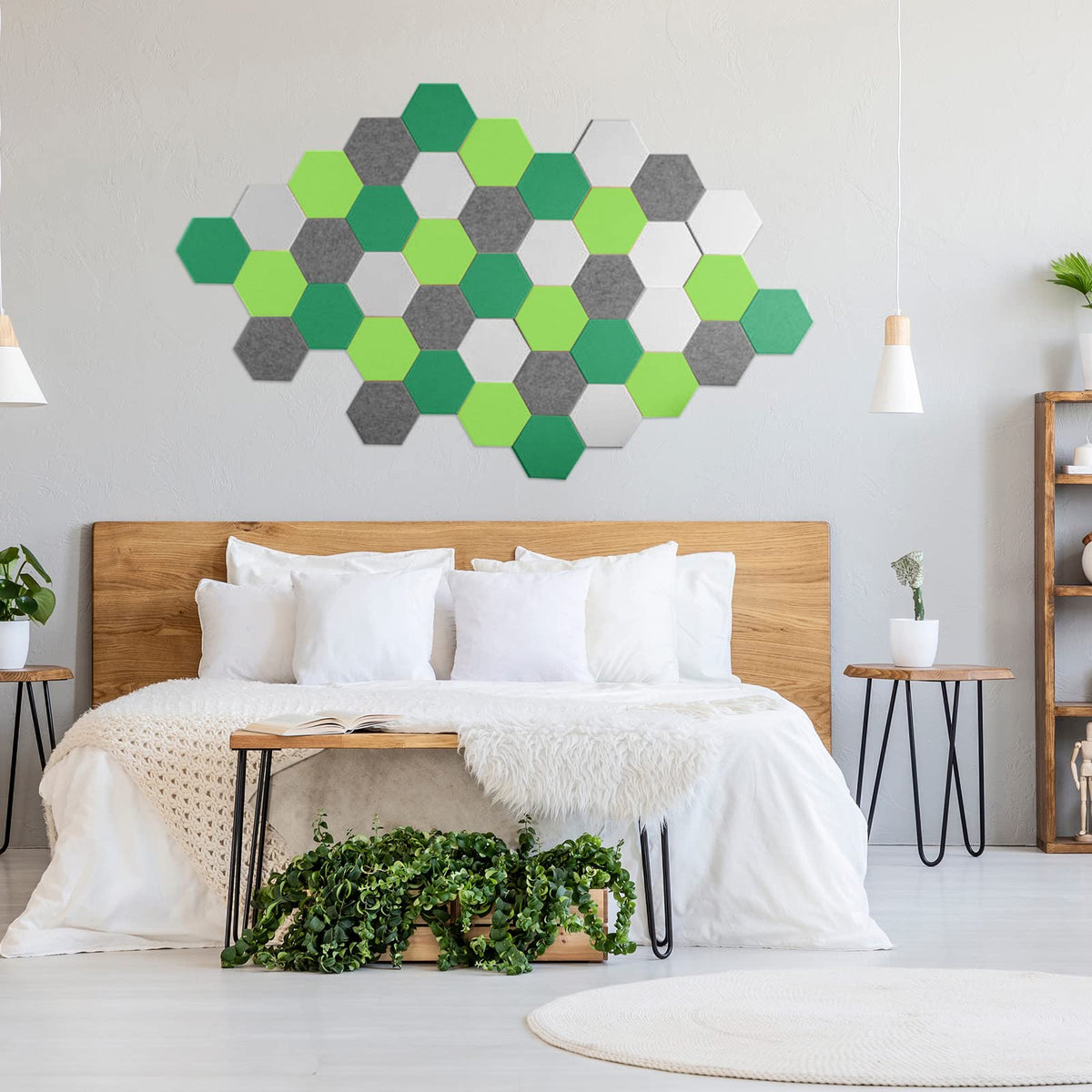 JBER Hexagon Acoustic Foam Panels Self-Adhesive