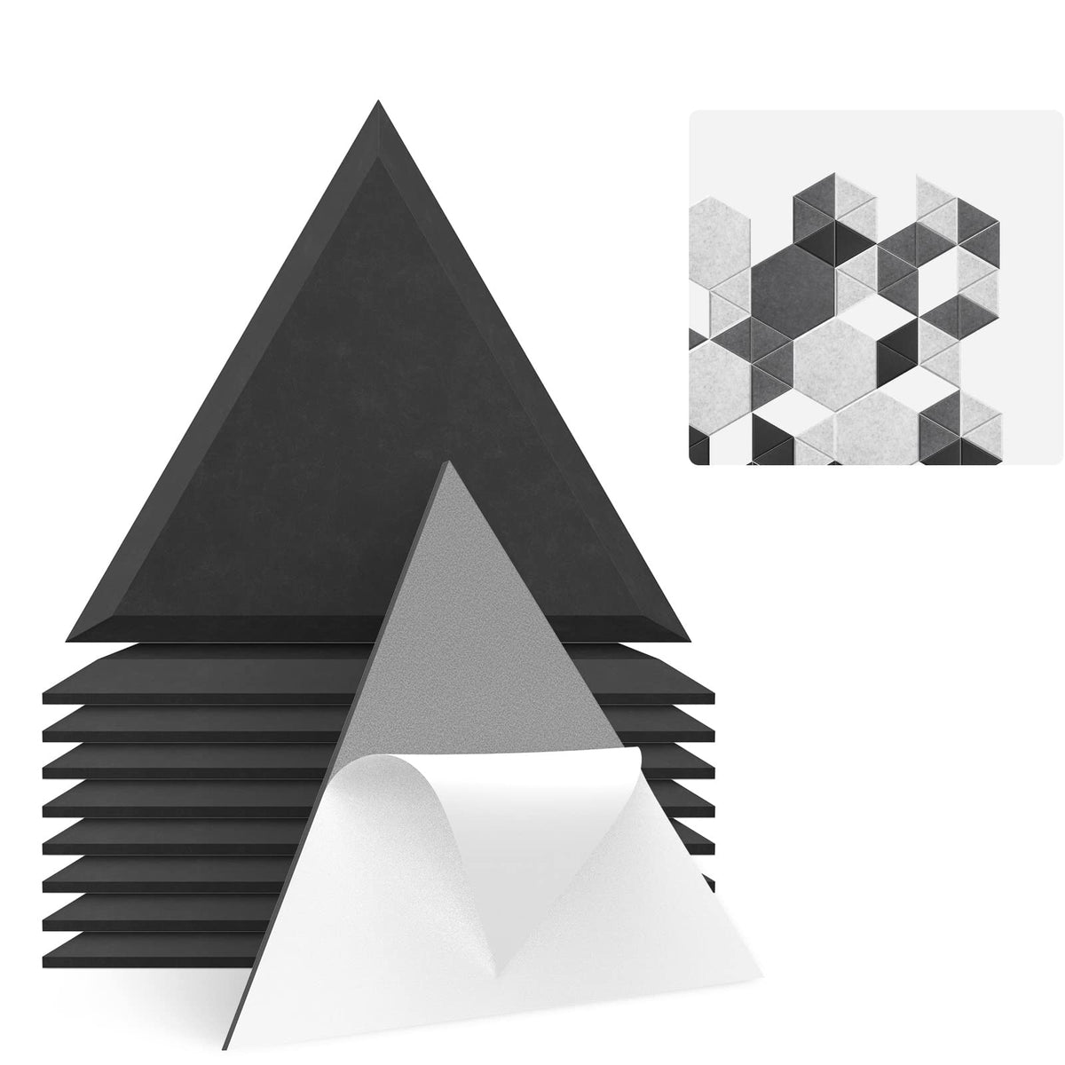 JBER Triangle Wedge Acoustic Panels Self-Adhesive