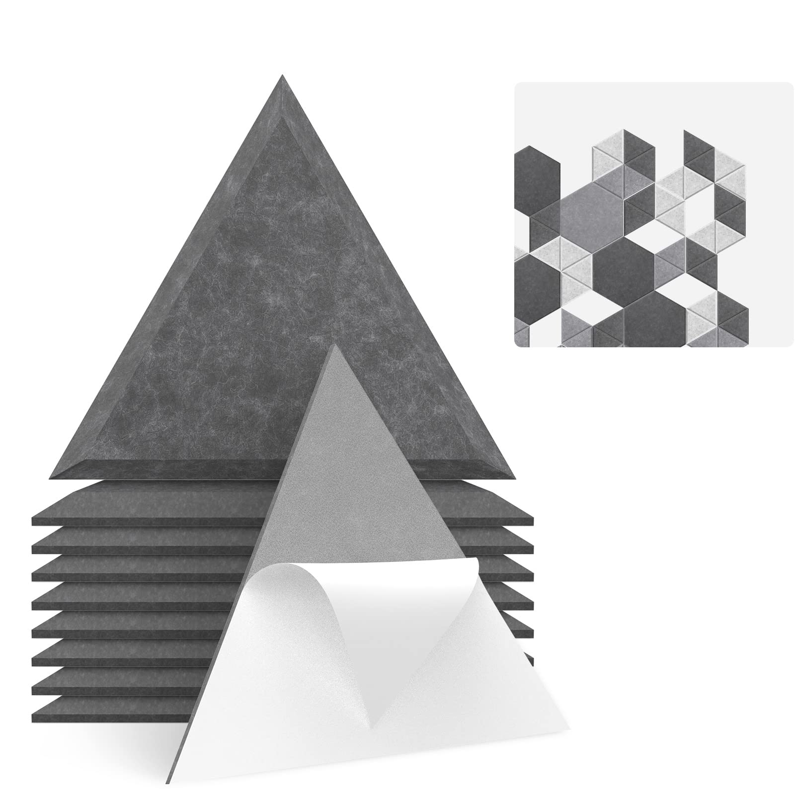 JBER Triangle Wedge Acoustic Panels Self-Adhesive
