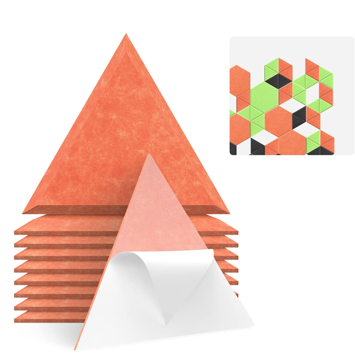 JBER Triangle Wedge Acoustic Panels Self-Adhesive
