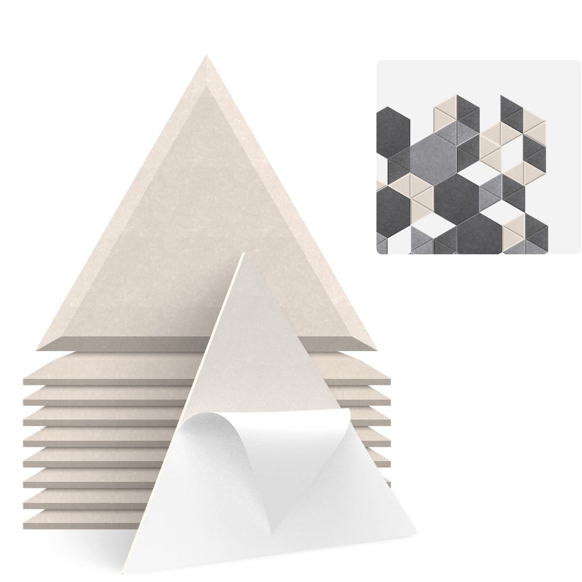 JBER Triangle Wedge Acoustic Panels Self-Adhesive