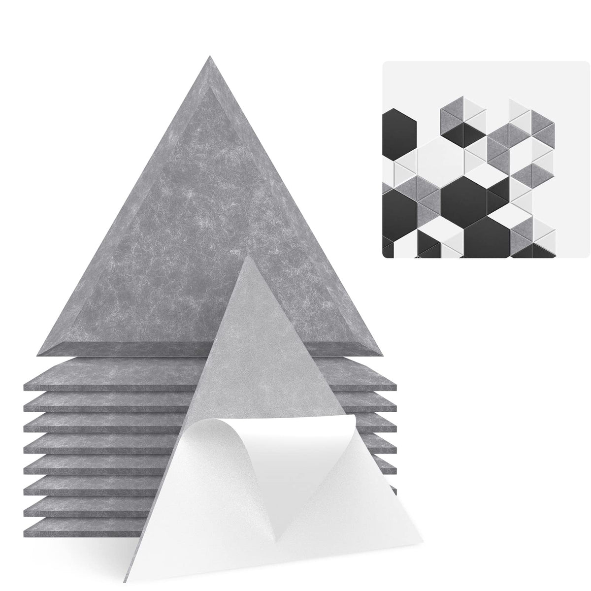 JBER Triangle Wedge Acoustic Panels Self-Adhesive